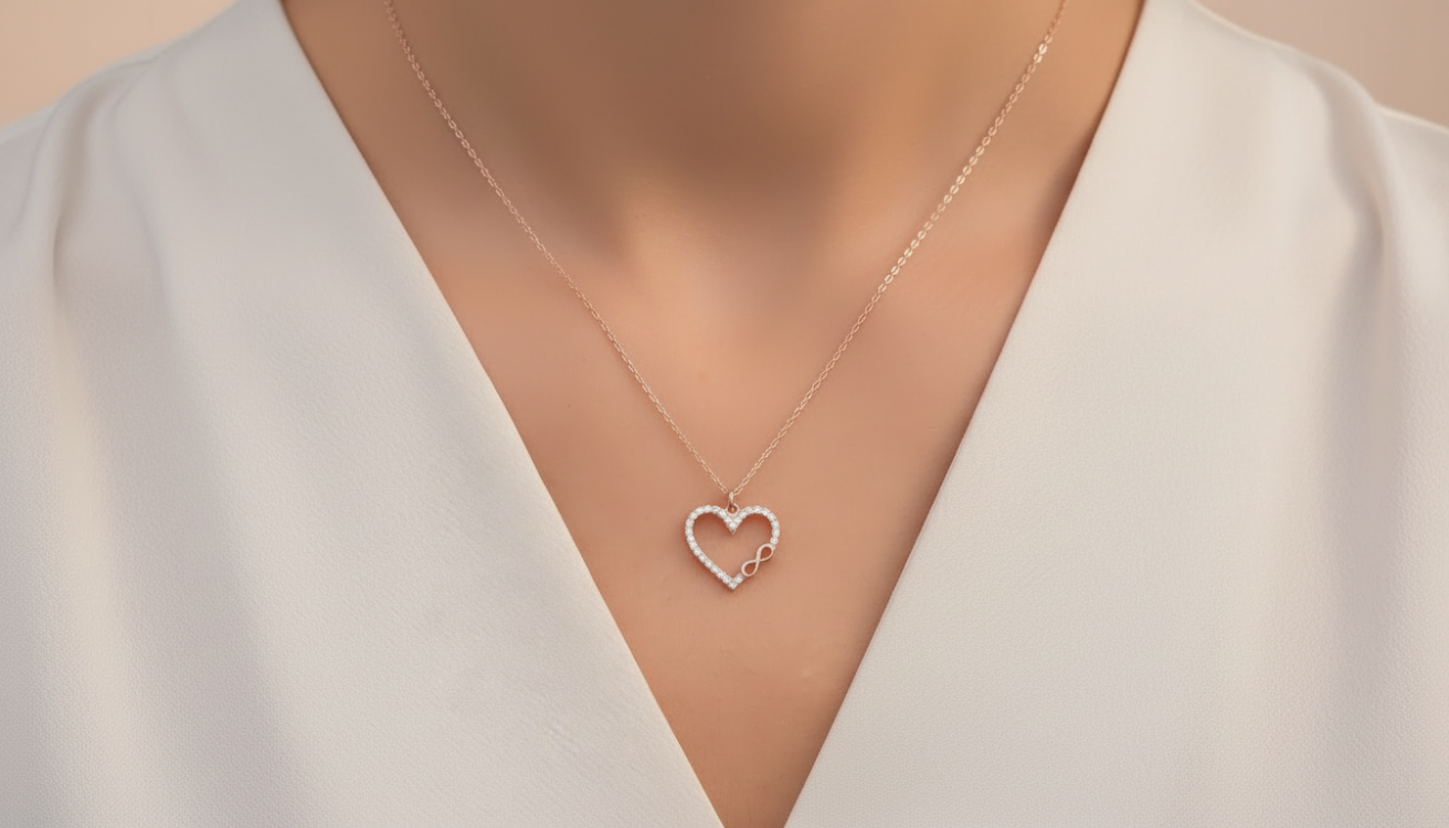 Lavoggue Lumière Infinity Heart Necklace