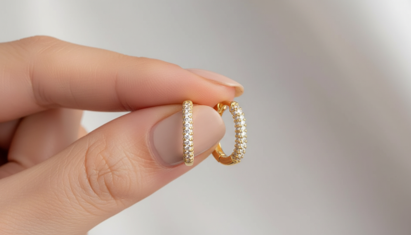 Éclat Mini Halka Küpe — Günlük Zarafetin Işıltısı