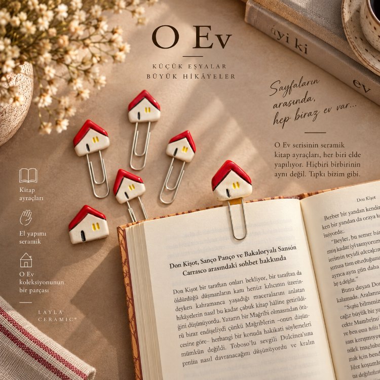 O Ev Seramik Kitap Ayracı