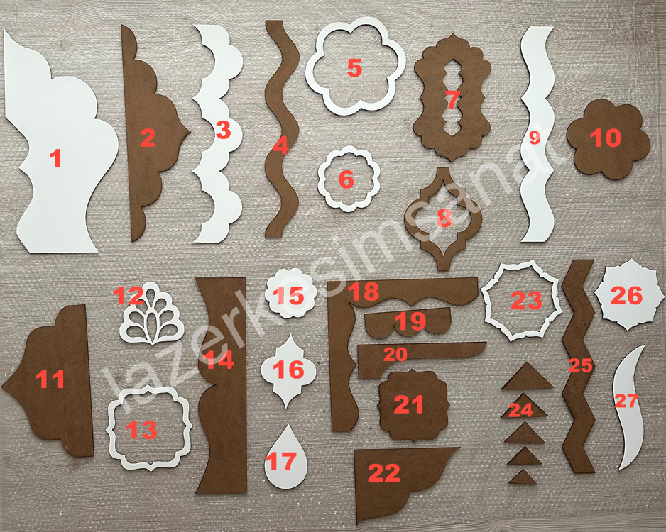 Ahşap Kalıp Seçimli(1-27)