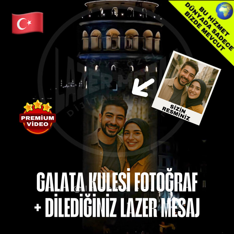 GECE GALATA KULESİ FOTOĞRAF YANSITMALI MONTAJ VİDEO
