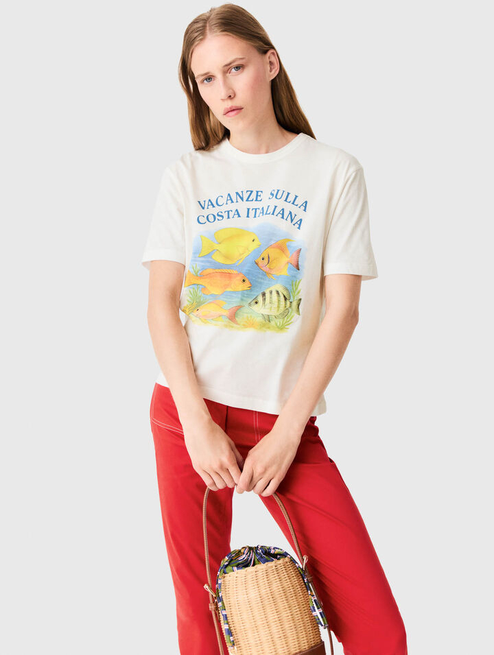 Maje fish Kadin Tshirt