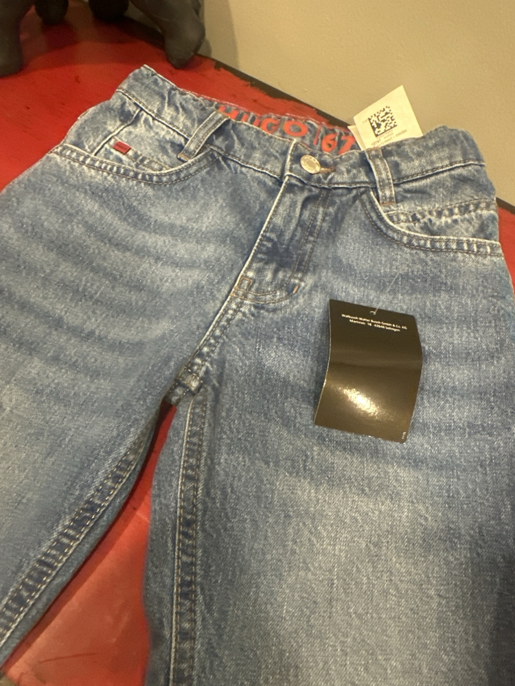 HB red logo erkek çocuk kot pantolon