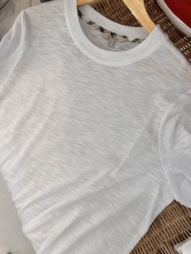Brbr white bisiklet yaka kadin Tshirt