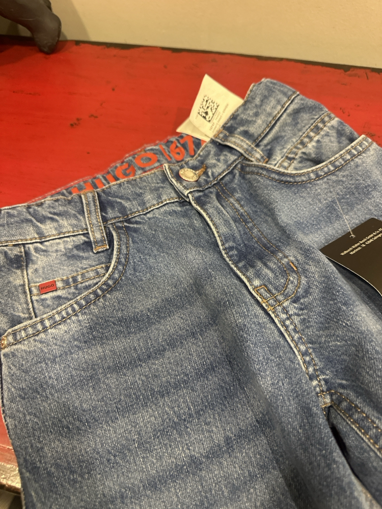 HB red logo erkek çocuk kot pantolon