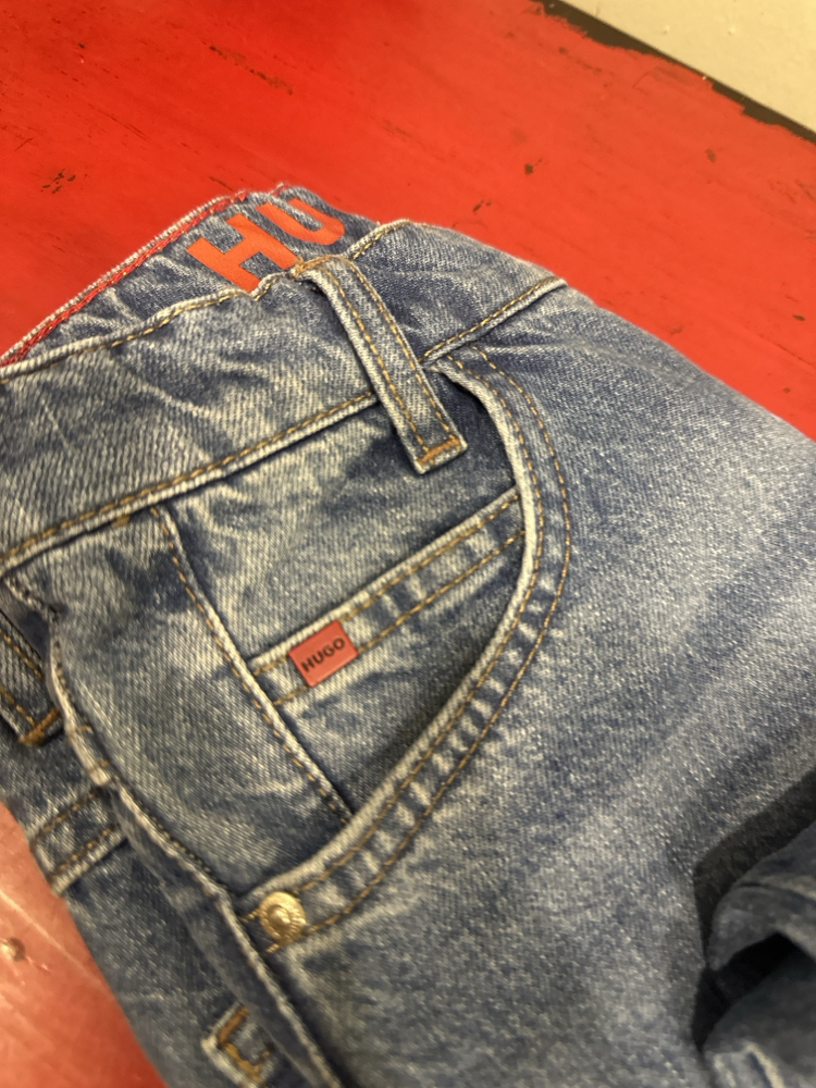 HB red logo erkek çocuk kot pantolon
