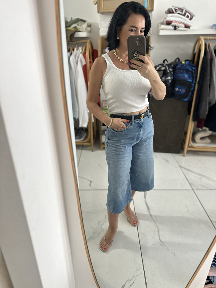Zr dark indigo Kadin kot Bermuda sort