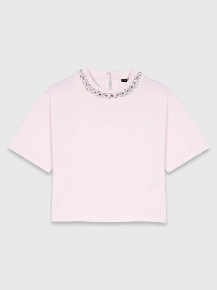 Maje Paris pink tas detay kadın Tshirt