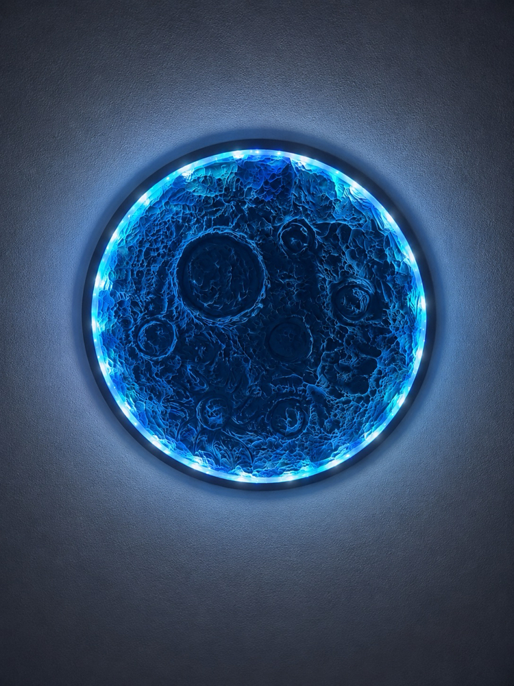 Renkli RGB Ledli Ay Tablo