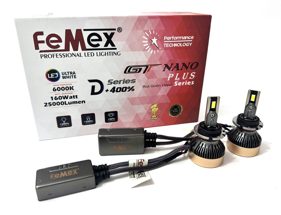 Femex GT Nano Plus D Serisi D3S LED Xenon 25000 Lümen 7545 CSP Chipset