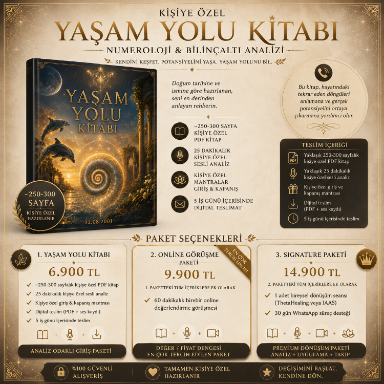 Yaşam Yolu Kitabı Kişiye Özel Kimlik & Potansiyel Analizi