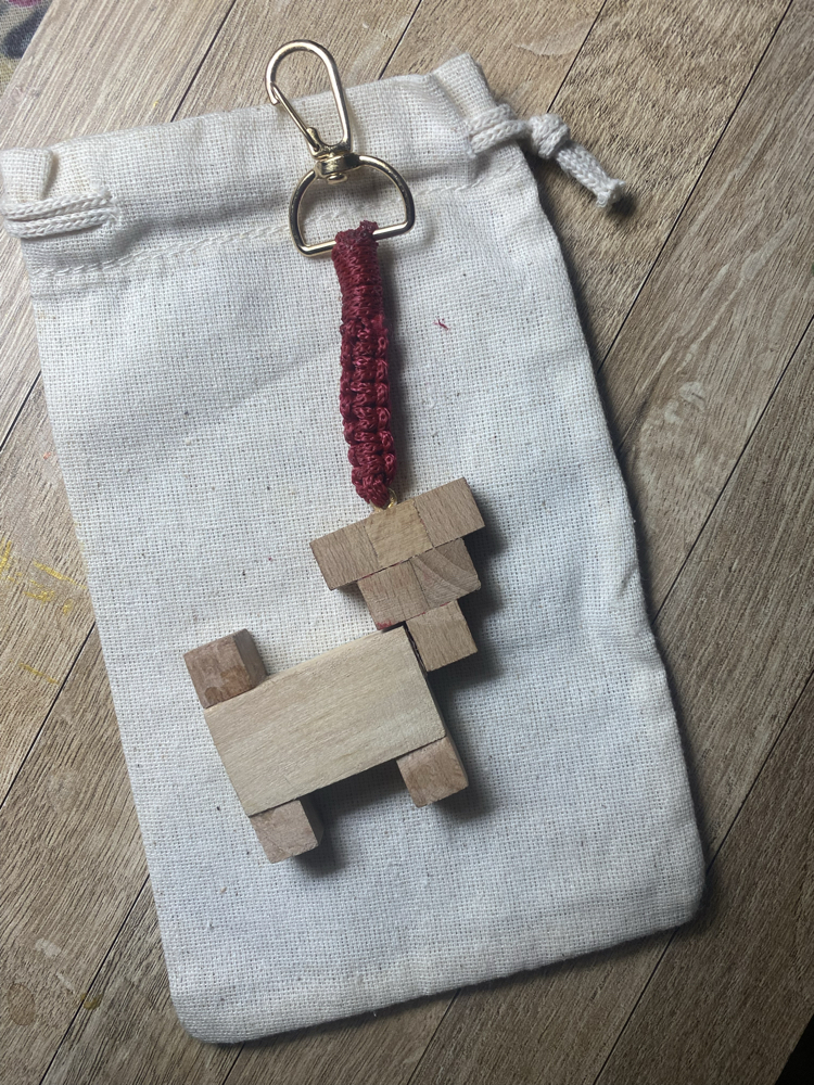 cat Wooden Keychains