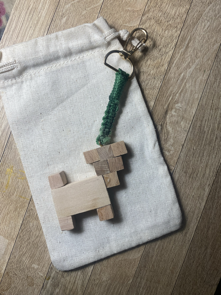 Dog Wood Keychains