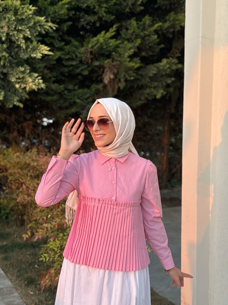 Pembe Pile Gömlek