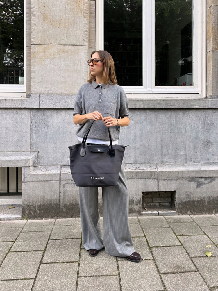N°7 KANVAS ÇANTA- DENIM GRAY