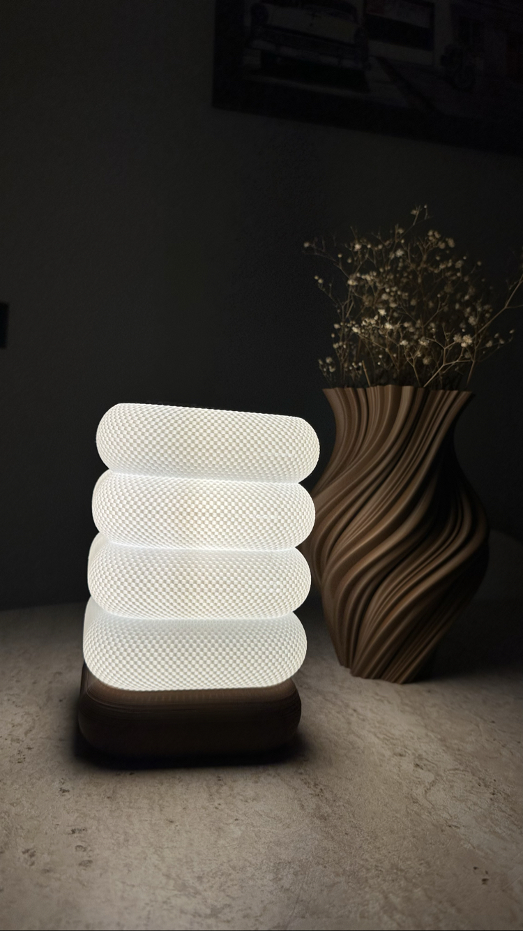 Modern Tasarım LED Masa Lambası | 3D Baskı Dekor Aydınlatma