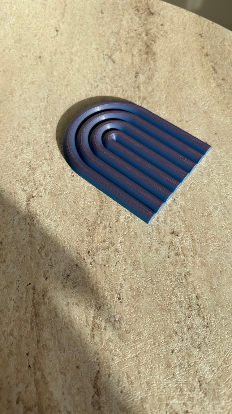 Modern Dalga Formlu Bardak Altlığı