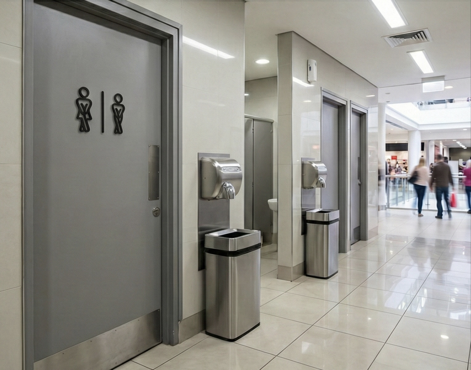 Modern WC Kapı Simgesi | Minimal Kadın – Erkek Tabela