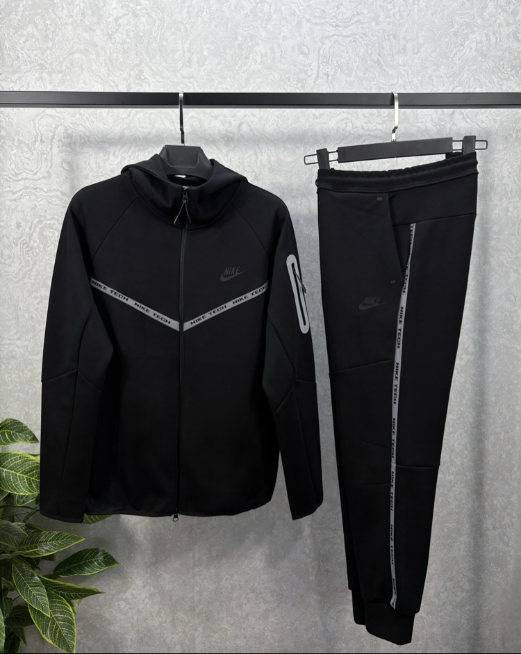Reflektör Tech Fleece Siyah Eşofman Takımı