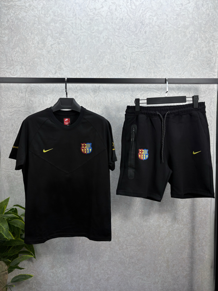 Siyah Barcelona Yazlık Takım