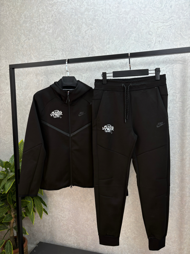 Siyah Syna Tech Fleece Eşofman Takımı