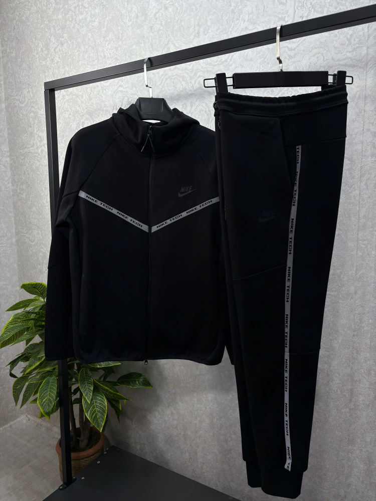 Reflektör Tech Fleece Siyah Eşofman Takımı