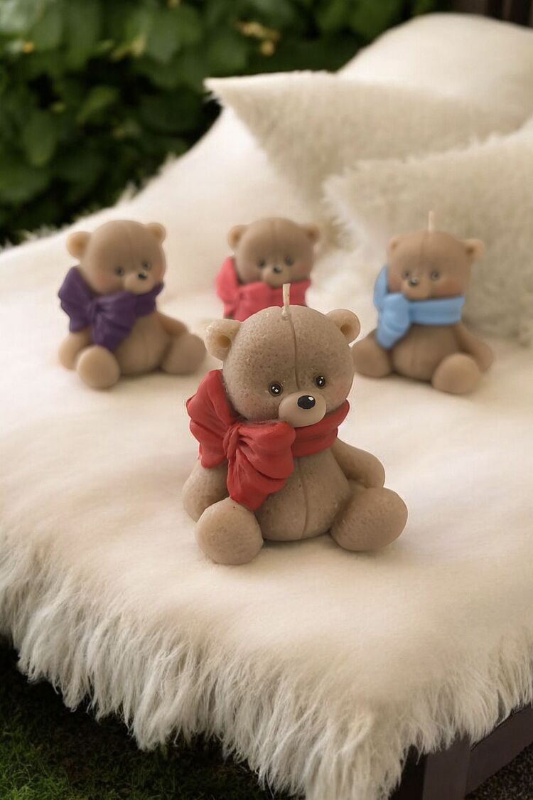 fiyonklu ayıcık soy wax mum