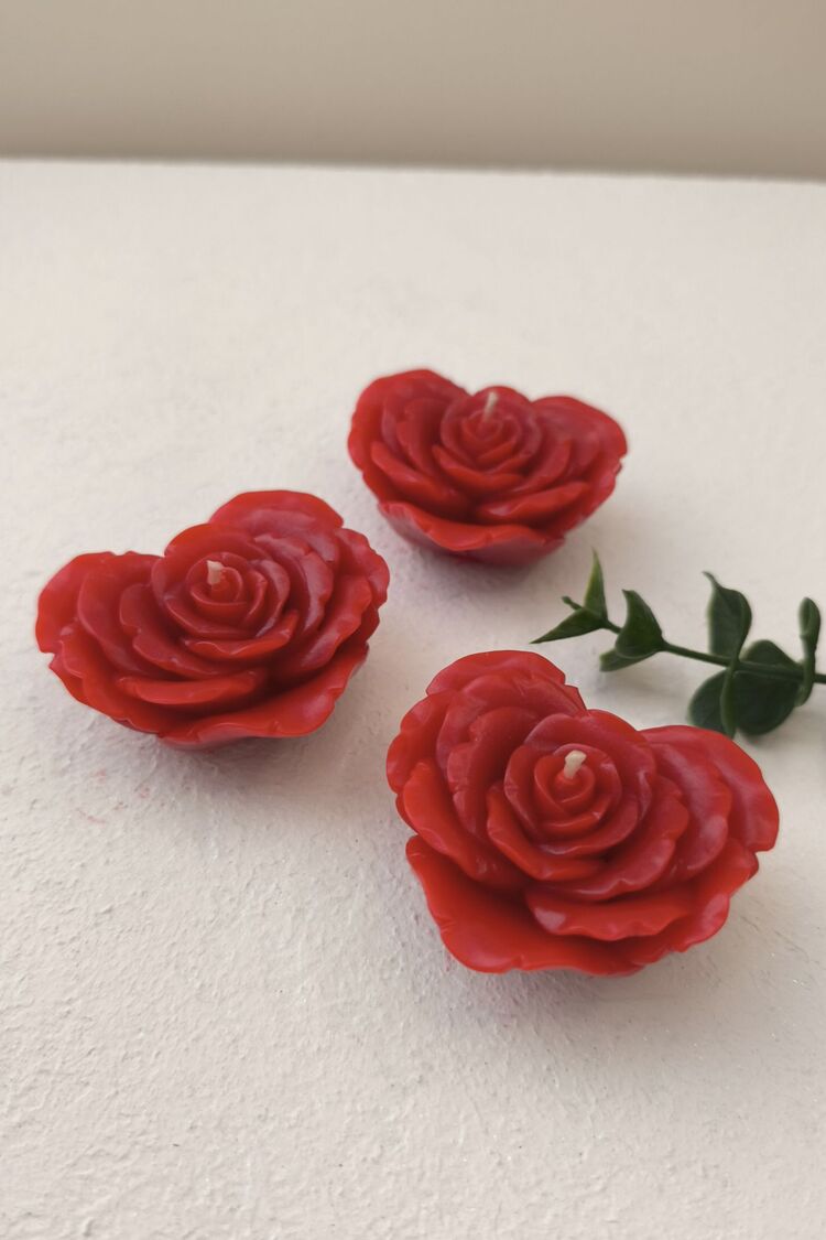 heart rose soy wax mum