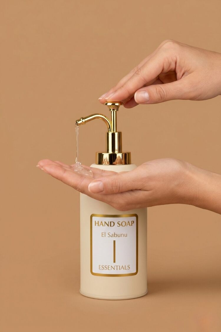 Standlı Sıvı Sabunluk Seti | El Sabunu  Bulaşık Sabunu | Metal Stant | 350 ML | Metal
