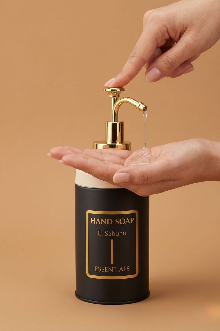Standlı Sıvı Sabunluk Seti | El Sabunu Bulaşık Sabunu | Metal Stant | 350 ML | Metal