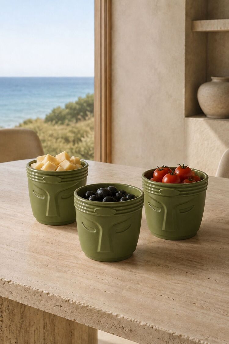 3 Parça Dekoratif Kase Takımı | Çerezlik Atıştırmalık Sunum Kasesi | BPA Free
