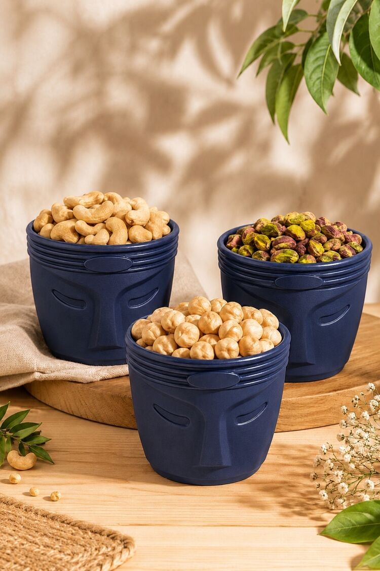 3 Parça Dekoratif Kase Takımı | Çerezlik Atıştırmalık Sunum Kasesi | BPA Free