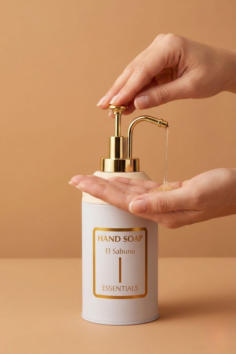 Standlı Sıvı Sabunluk Seti | El Sabunu  Bulaşık Sabunu | Metal Stant | 350 ML | Metal
