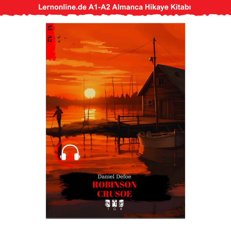 Lernonline.de A1-A2 Almanca Hikaye Kitabı - Robinson Crusoe