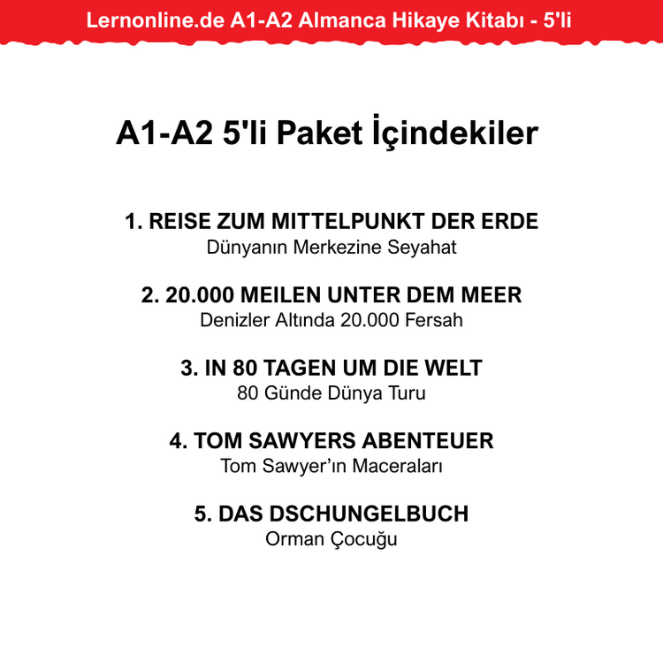 6'lı - Lernonline.de A1-A2 Almanca Hikaye Kitabı
