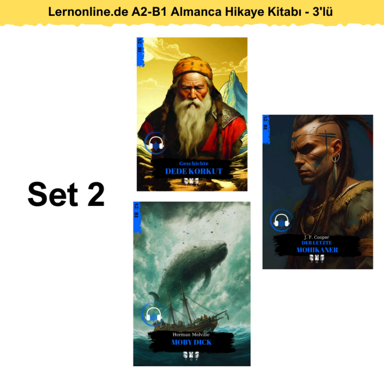 3'lü - Lernonline.de A2-B1 Almanca Hikaye Kitabı