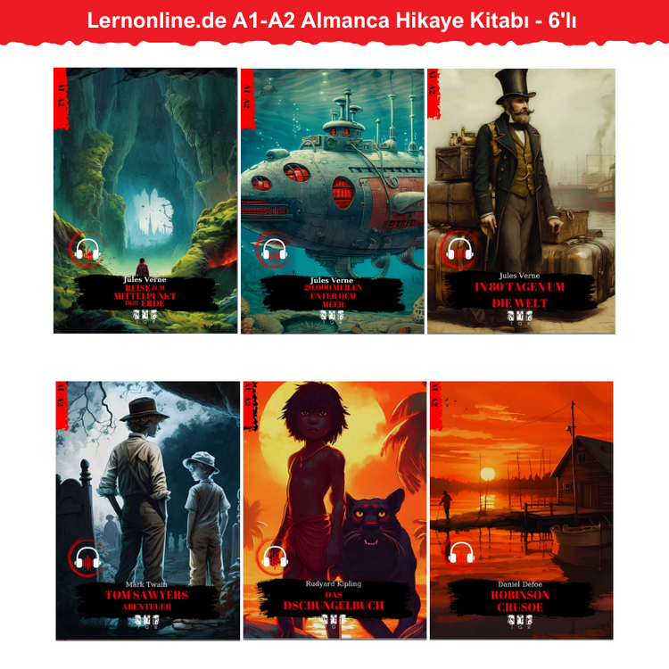6'lı - Lernonline.de A1-A2 Almanca Hikaye Kitabı