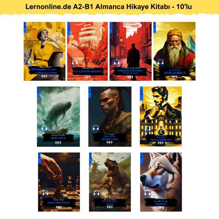 10'lu - Lernonline.de A2-B1 Almanca Hikaye Kitabı