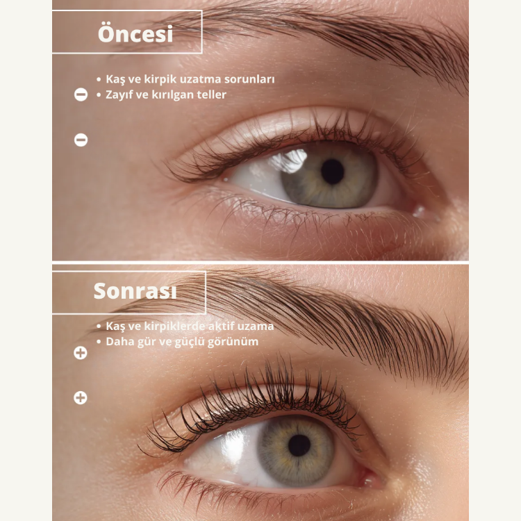 Kaş Kirpik Güçlendirici Serum – Biotin & Peptide Kompleksli | Dökülme Karşıtı 8 ml