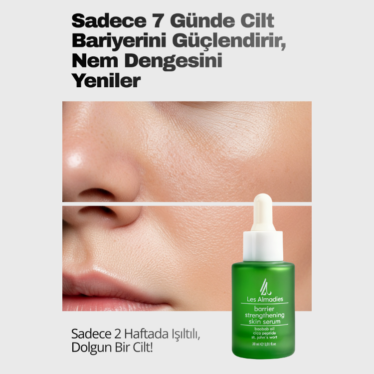 Bariyer Güçlendirici ve Nemlendirici Cilt Serumu 30 ml (Cica Peptit + Baobab Yağı)