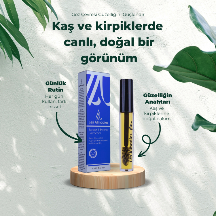 Kaş Kirpik Güçlendirici Serum – Biotin & Peptide Kompleksli | Dökülme Karşıtı 8 ml