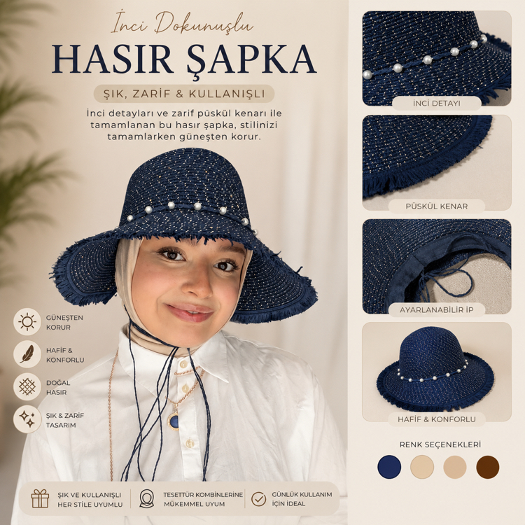 BÜYÜK BEDEN IŞILTILI HASIR ŞAPKA