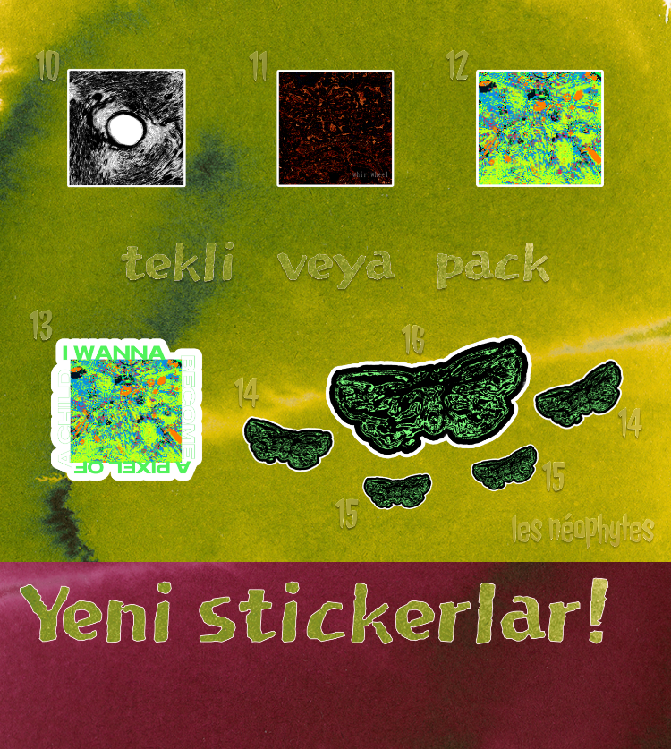 üçlü stickerlar (+altılı, sekizli, onlu pack)