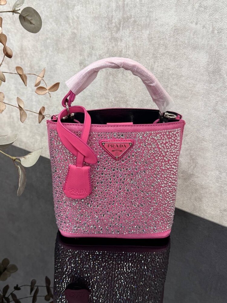 Prada Taşlı Kova Çanta