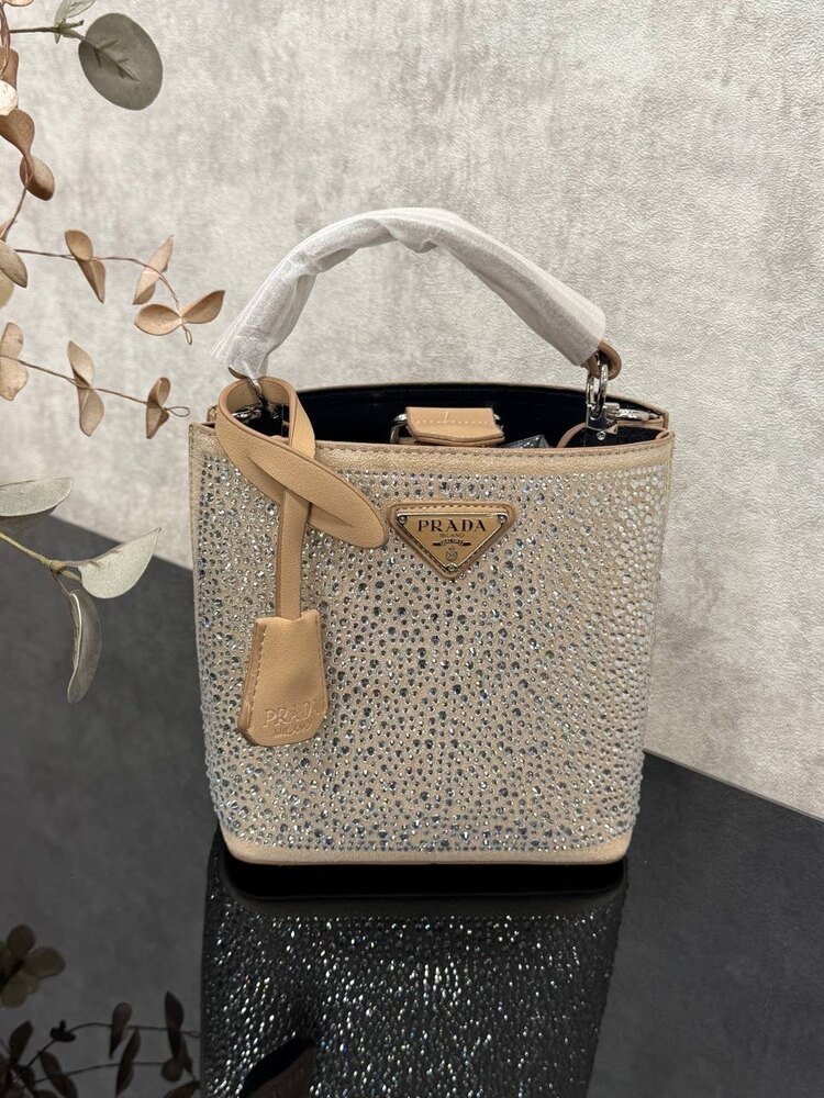 Prada Taşlı Kova Çanta