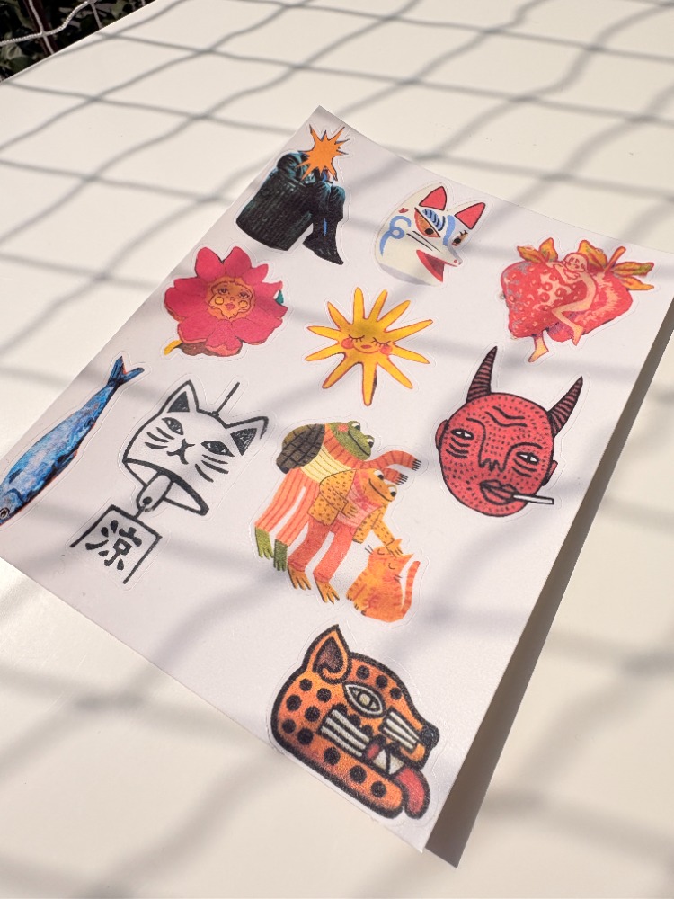 İllüstrasyon Sticker Seti
