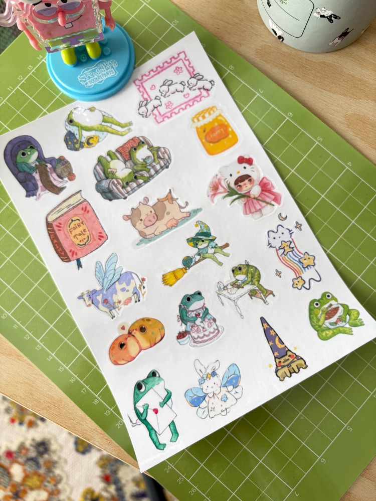 Cozy Kurbağa Sticker Seti