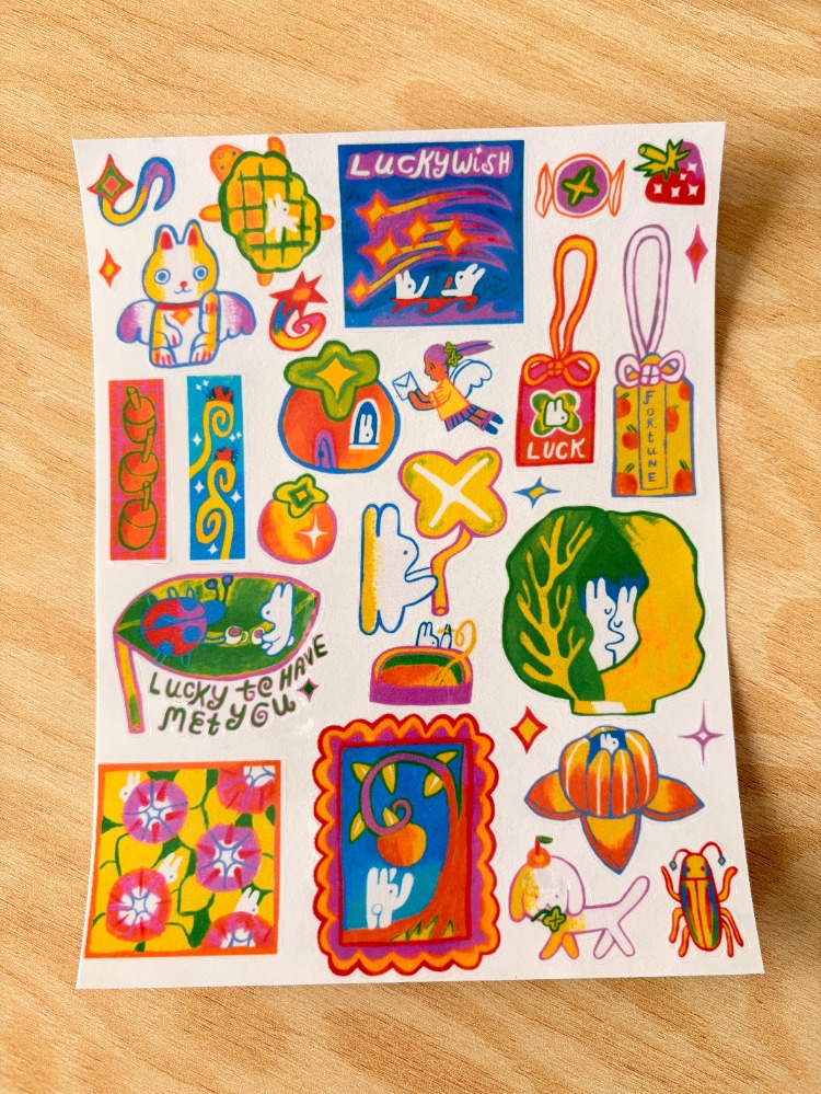 İllüstrasyon Sticker Seti