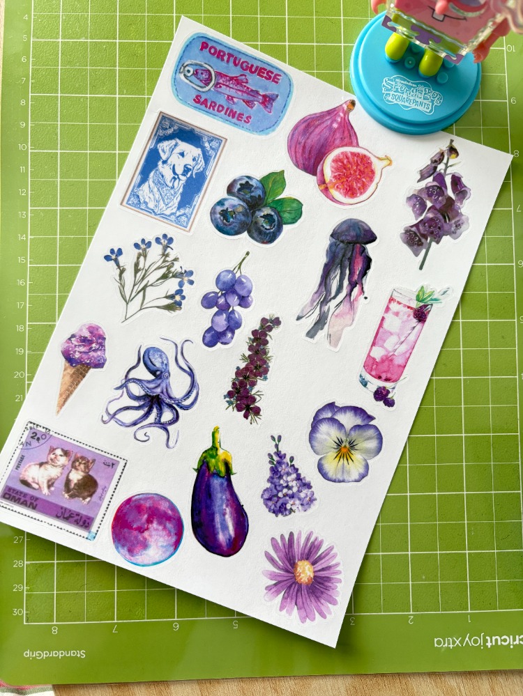Mor Tonlar Watercolor Sticker Seti