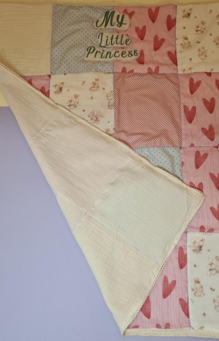 My Little Princess Patchwork Müslin Bebek Battaniyesi